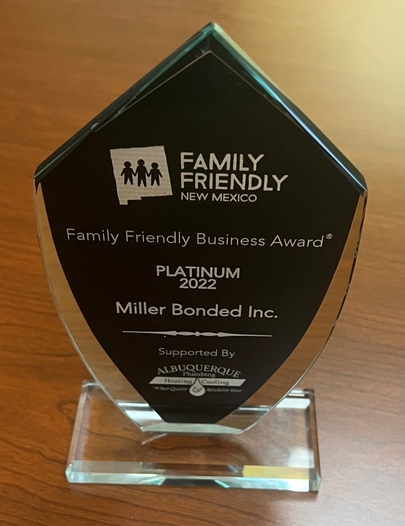 Family Friendly Business Award 2022 - Miller Bonded